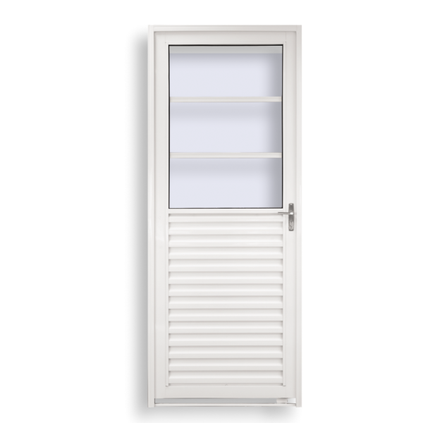 PORTA DE ABRIR A10 MISTA LAMINADA - C/ 2 TRAVESSAS